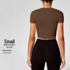 Women's Seamless Sports Top: Breathable, Short Sleeve Yoga and Running T-Shirt for Summer Fitness