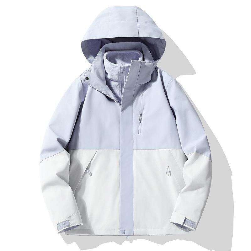 2024 Autumn Mountain System Outdoor Windbreaker: Couple's 3-in-1 Waterproof Jacket for Travel & Hiking