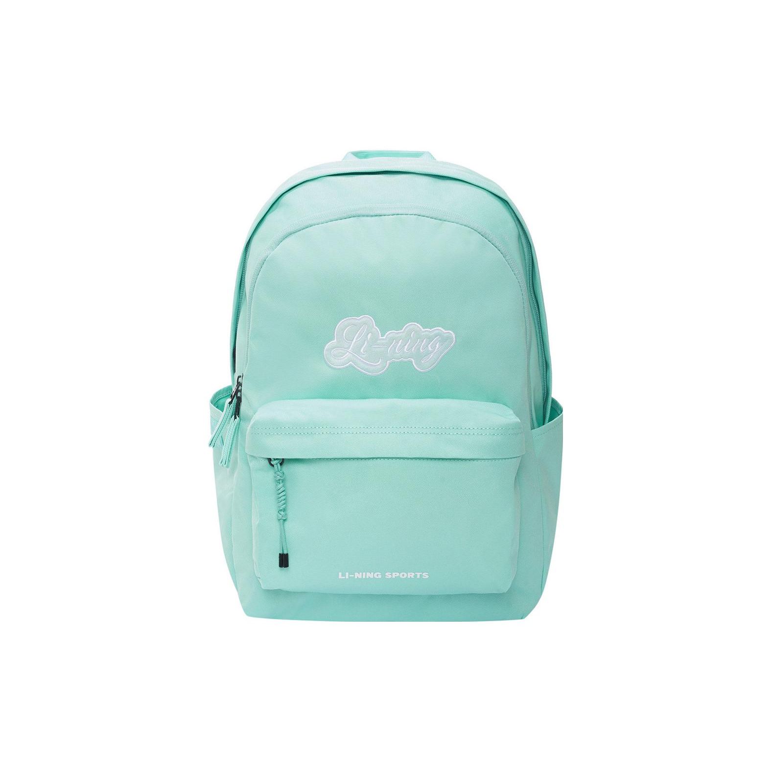 Lining Sports Lifestyle Solid Color Student Fabric Sports Backpack Unisex Backpack Mint-Green ABSS173-3 Mint Green