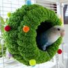 Peluş Kuş Yuvası Yumuşak Yuvarlak Kuş Evi Kulaklı Rahat Sıcak Papağan Sarılma Kulübesi Sevgi Kuşu Conure Muhabbet Kuşu Sultan Papağanı İçin Kabarık Mağara Yuvası