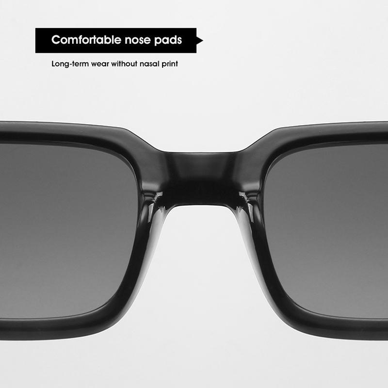 Box Meter Lunettes de soleil cloutées pour femmes, lunettes de soleil rétro pour hommes, lunettes de soleil photo minimalistes, accessoire de mode, non polarisées