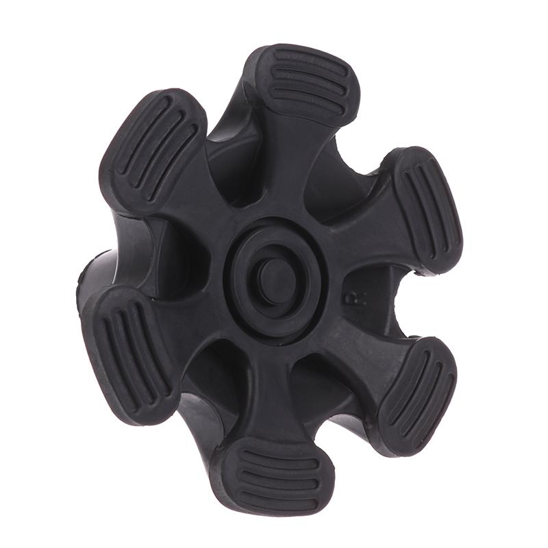 

19 мм Наконечники для трости 6-столбчатый дизайн Нескользящий резиновый наконечник для костыля С ковриком для ходьбы, трости для стрельбы, наконечники для костылей, аксессуары