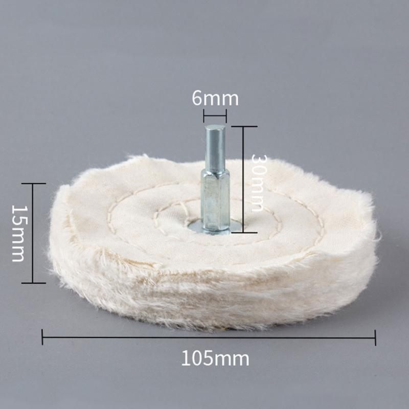 Heavy Dutys 6pcs Polishing Pad Buffing Wheel Heat Resistant Cotton Pad For Power Tool And Handheld Devices Attachment