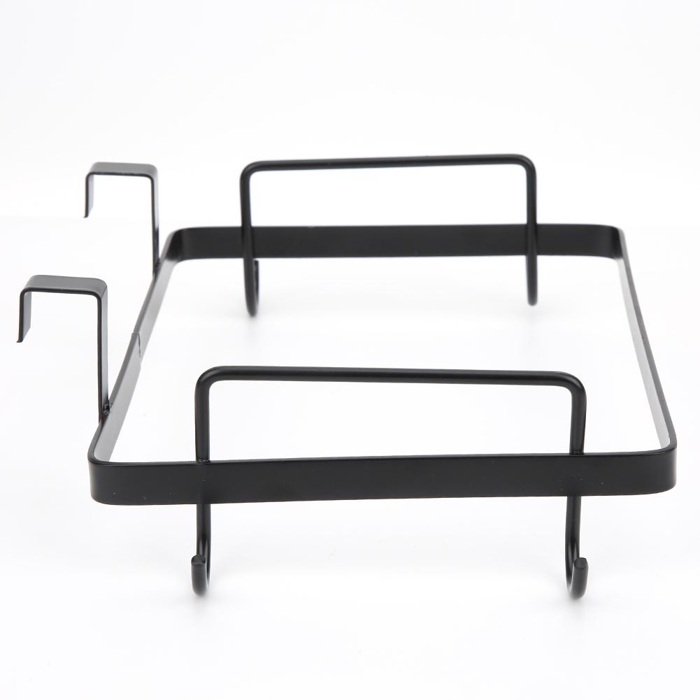 Household Hanging Iron Garbage Bag Rack Stand Bracket Trash Storage Holder Kitchen AccessoryBlack