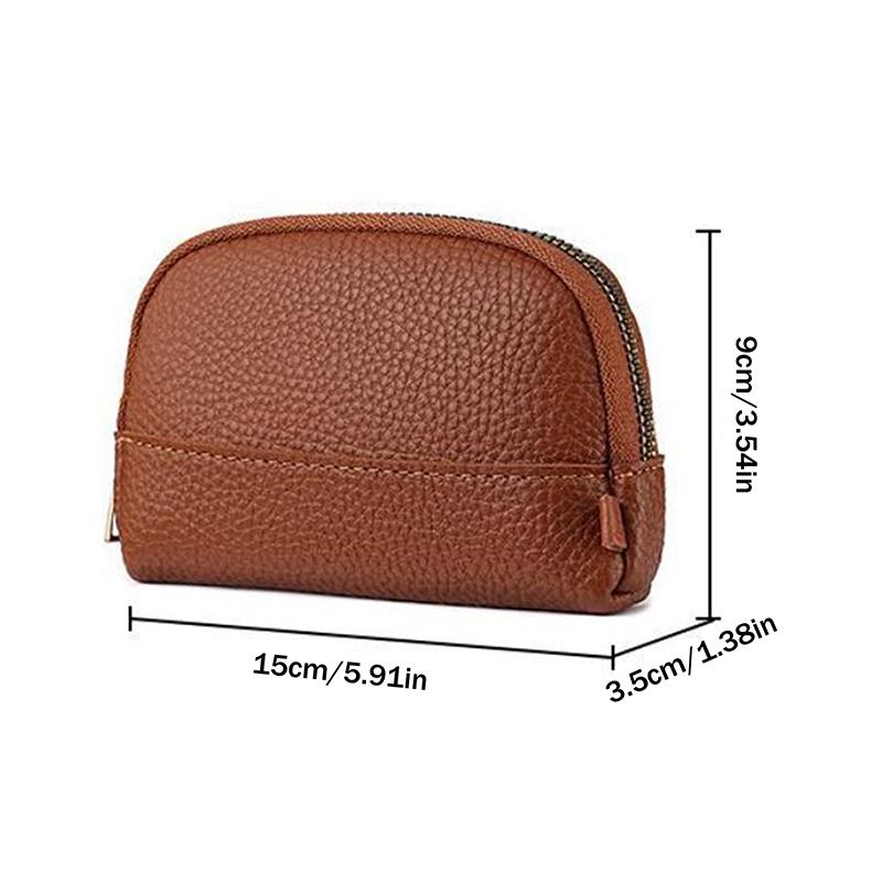 Vintage Coin Purse Solid Color Minimalism Key Bag Lipstick Earphone Storage Bag Daily Portable Zipper Clutch Bag Small Wallet