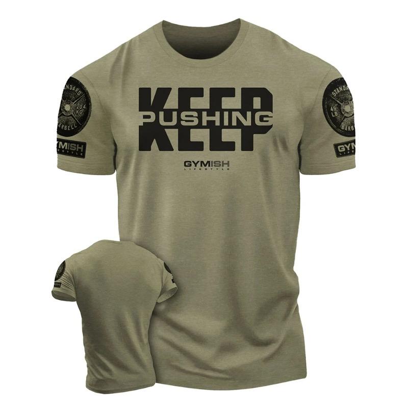 Fashionable summer men's letter printed comfortable and breathable round neck T-shirt outdoor casual top