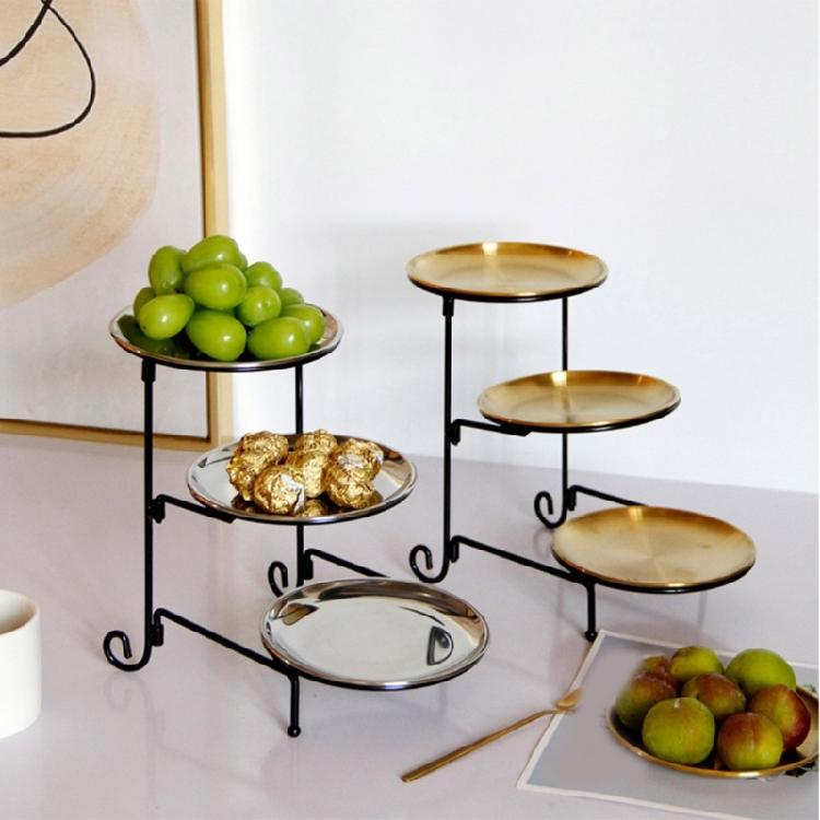 Three Tiers Display Stand for Festives and Casual Dining Detachable Cake Holder Wedding Banquets Cupcakes Holder