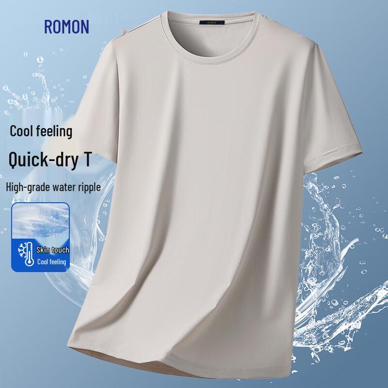 ROMON Men's Ice Silk Quick-Dry Short Sleeve T-Shirt