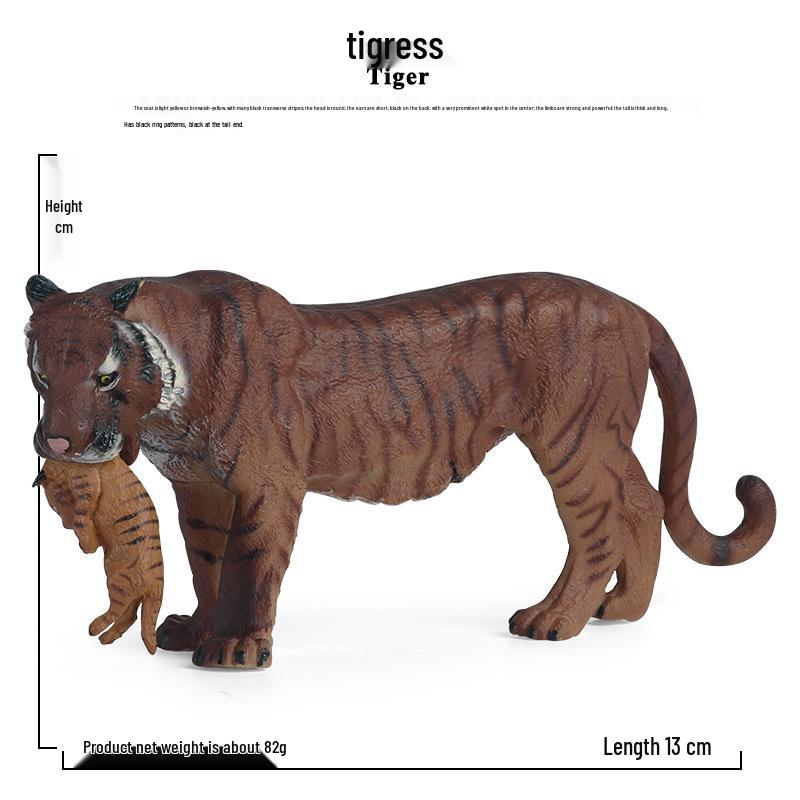 Siberian, Male, African, and White Tiger Cognitive Toy Set for Kids.