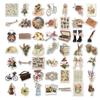 50pcs Vintage Animal Flower PVC Sticker Aesthetic Children's Stationery DIY Decoration Scrapbooking School Supplies