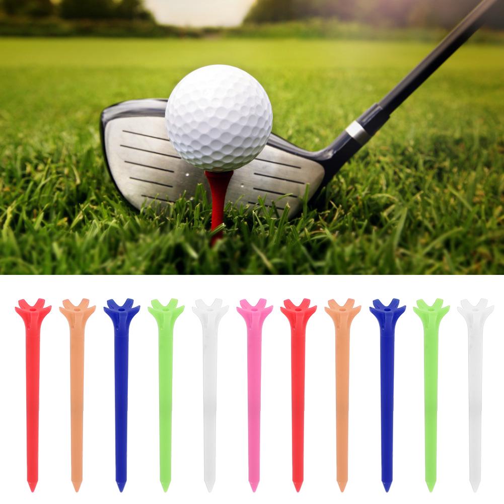 Tee-uri de golf din plastic durabil de 70 mm, suport pentru minge de golf cu rezistență zero, cu cinci dinți pentru antrenament sportiv