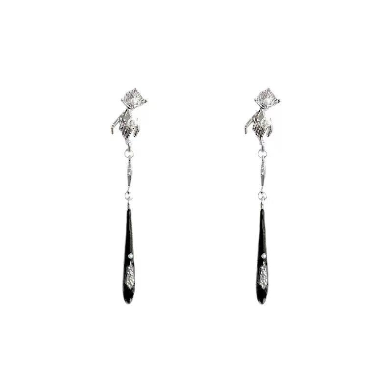 Yunzhiyu Yu Shuxin New Chinese-Style Earrings, Niche Ancient Chinese Style, Unique Fringed Earrings, Cold Earrings, Women