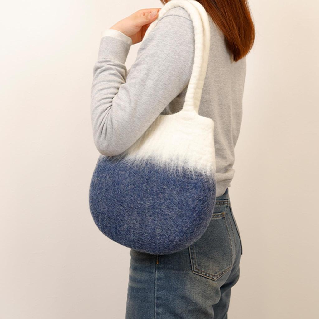 Marushin Mini Nepalese Round Gradient Fair Trade 0395021000 Bag, Bag, Blue, Handmade, Product,