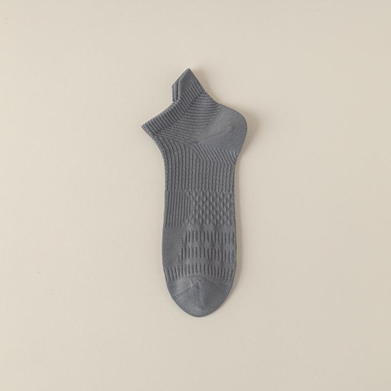 

24 Pressure Five-Finger Socks Men S Short Tube Boneless Ear-Lifting Sports Socks Solid Color Breathable Cotton Socks Split-Toe Socks One size темно-серого