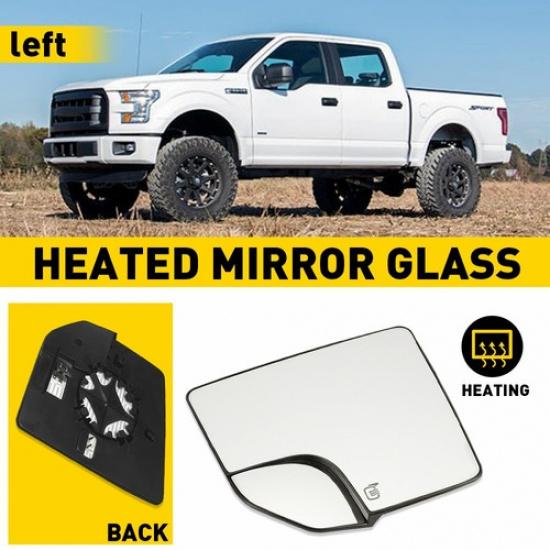 

2015- For Ford F150 Pickup Left Driver Side Mirror Glass Replacement