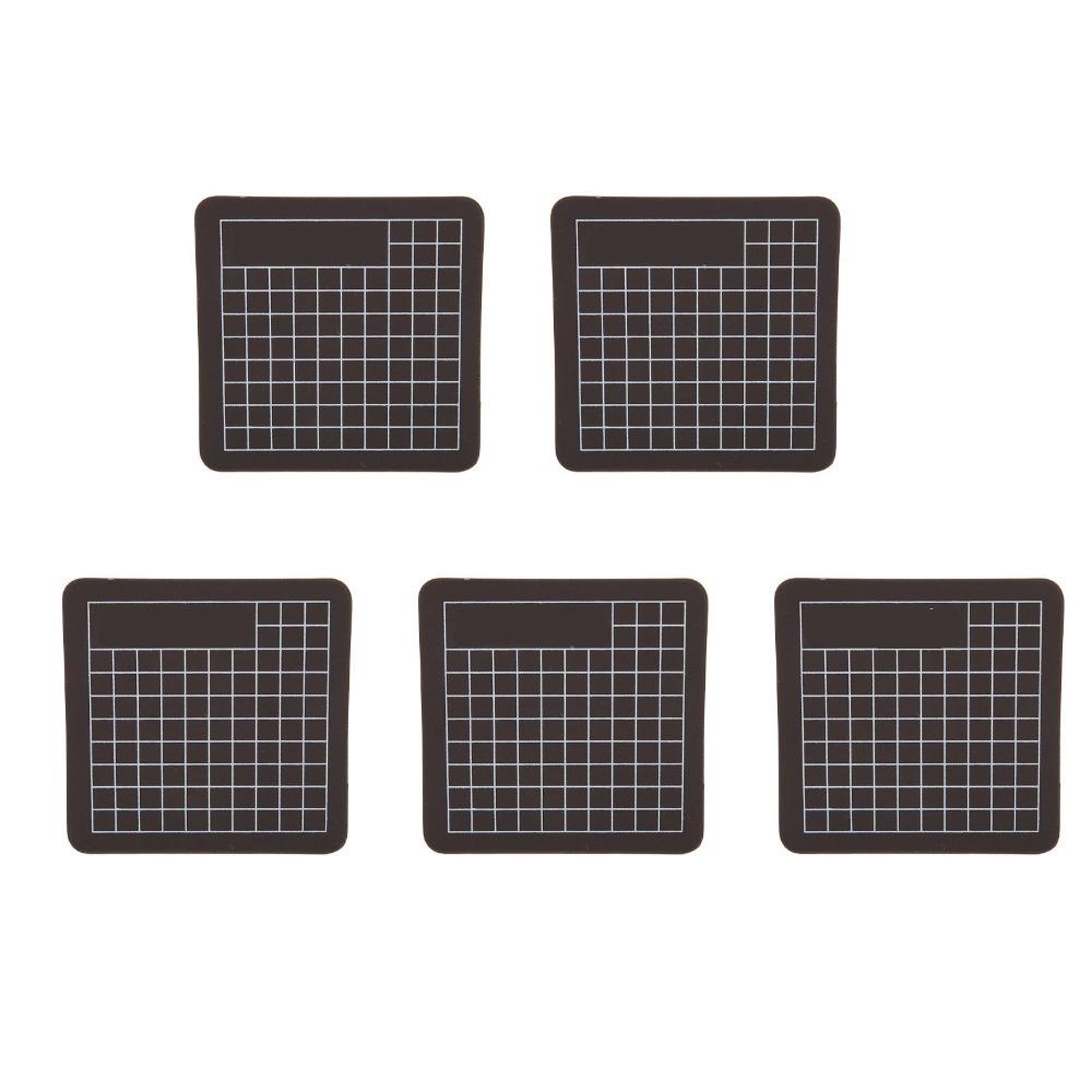 5Pcs 6x6cm Self Recoverying Mat Black Paper Cutting Board Anti Slip Craft Mat Clay Modeling