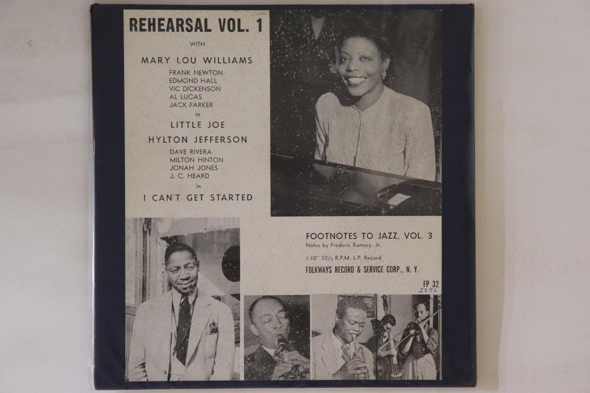

10inch Record MARY LOU WILLIAMS Rehearsal One FP32 FOLKWAYS 1951 US Jazz Used