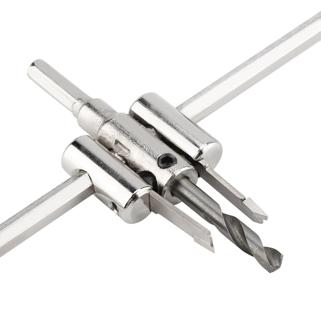 30?300mm Adjustable Silver Circle Hole Saw Drill Bit Set DIY Woodworking Tool