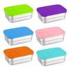 Food Storage Containers With Lids Stainless Steel Snack Box Leak-Proof Stackable Meal
