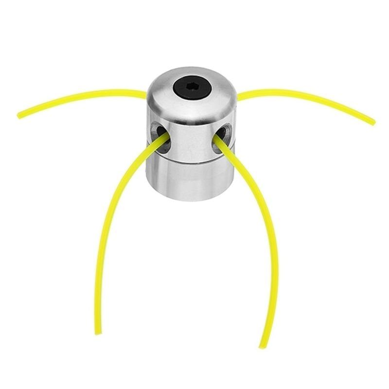 Universal-Rasentrimmerkopf mit 4 Fäden, Aluminium-Freischneiderkopf, Rasenmäherzubehör, Schneidfadenkopf für Rasentrimmer