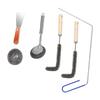 Commercial Deep Oil Cleaner Set 6 Piece with Extended Brushes, Scraper Hook and Pad Assortment for Sidewall and Drain Entry Y5GB