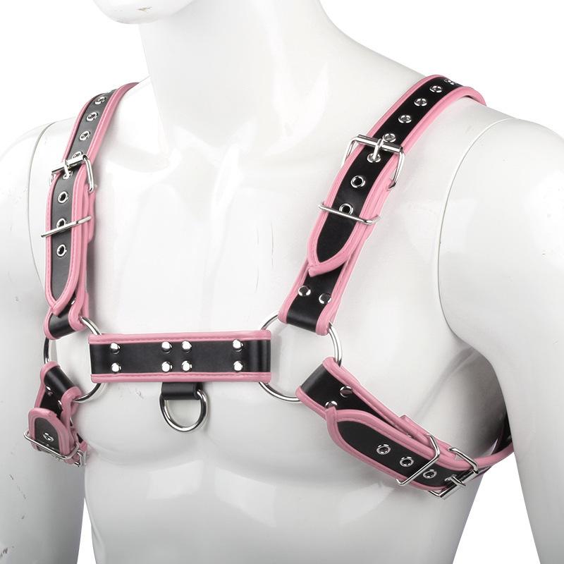 6 Colors Men Harness English Bull Dog Leather Chest Belt Fetish Clothing Sexy Straps Bondage Erotic Products Sex Toys For Men