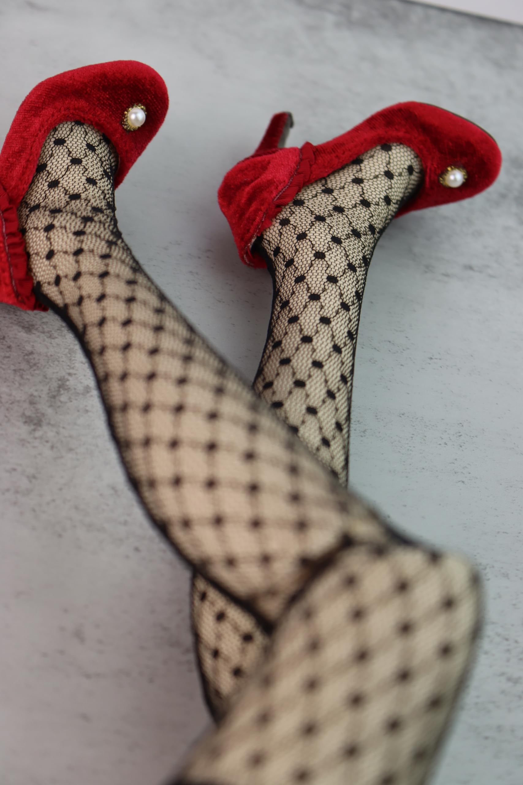 

HAMRETHYPPZ 13 14 16 Набор детской одежды для BJD, Детская одежда для BJD, Черные колготки в сетку для кукол BJD, Черные колготки в сетку с точками, Сексуальные чулки,