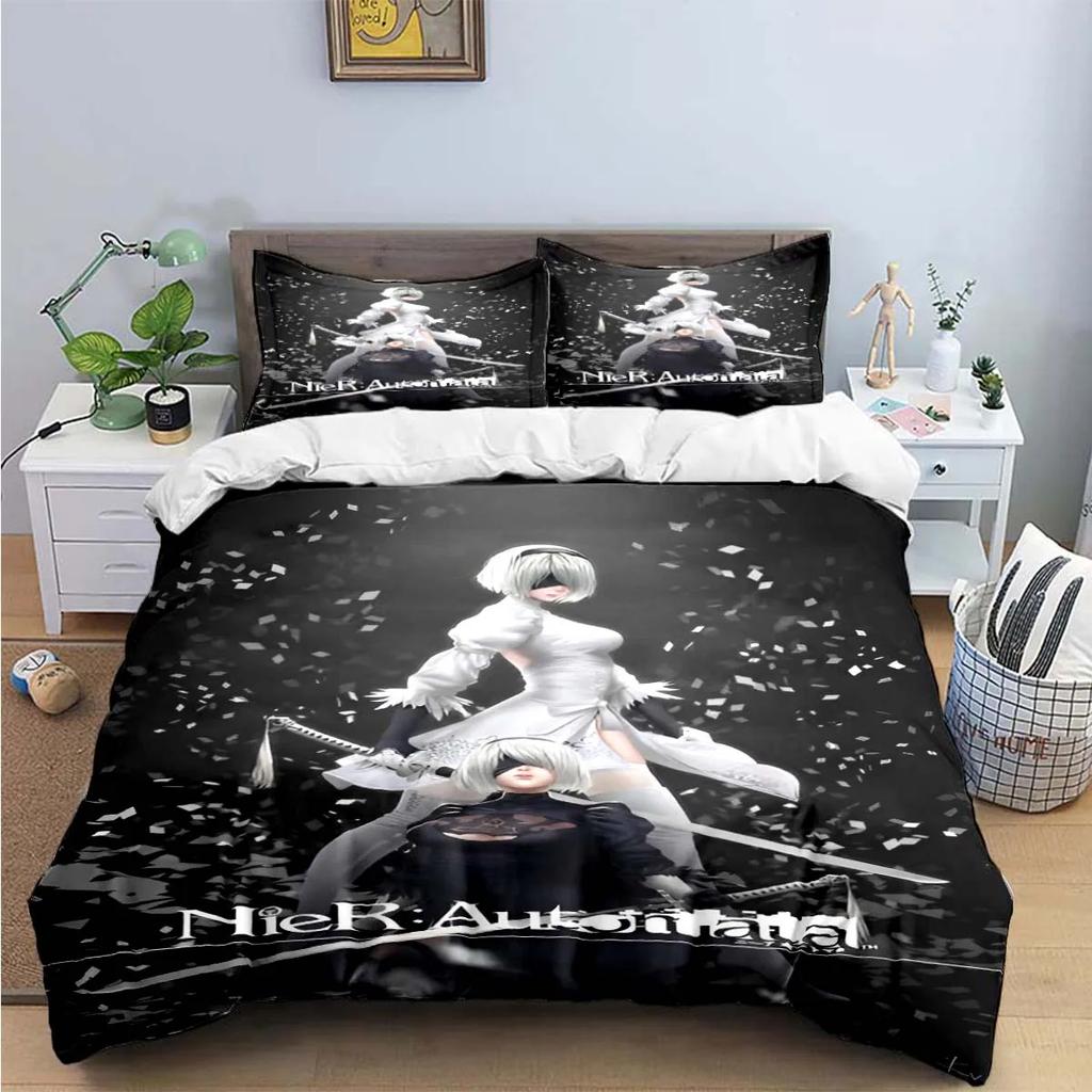 Famous Film Role A-Automata Nier Print Bedding Sets Bed Supplies Set Duvet Cover Bed Comforter Set Bedding Set Luxury Gift