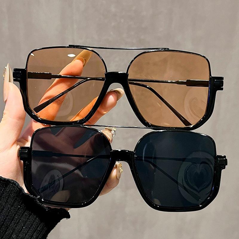 5PCS Retro Metal square frame sunglasses Women/Men vintage Oversized shades sun glasses