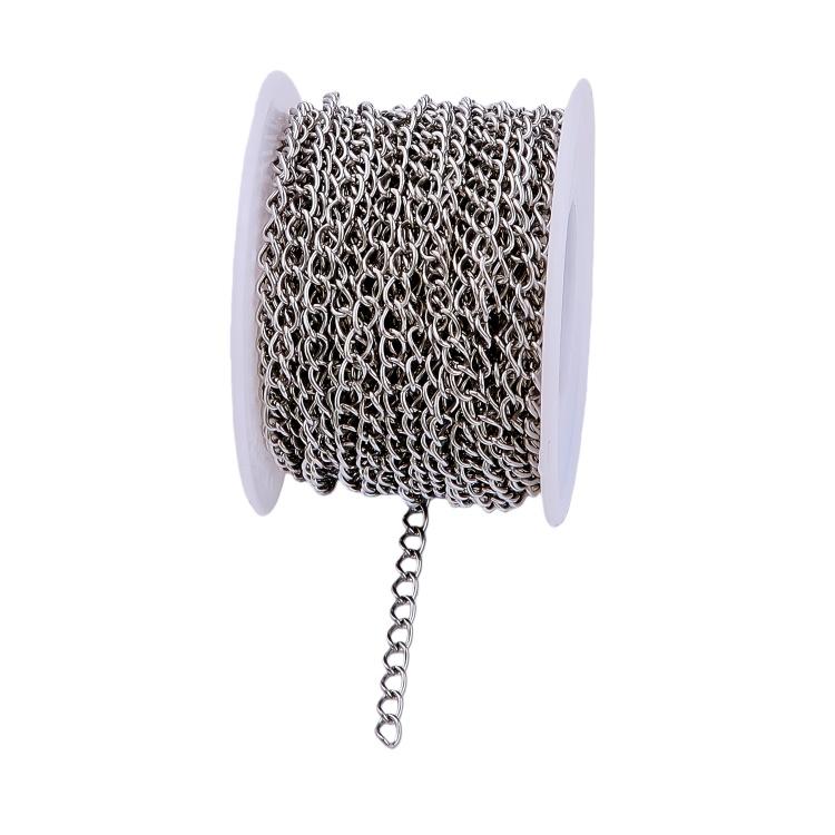 10m/Rolle Edelstahl Schwanzkette 18K PVD Gold Günstige Kettenglieder Verlängerungskette für DIY Halsketten & Armbänder Schmuckherstellung
