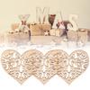 10pcs Hollow Love Hearts Shape Wooden Art Craft Decoration for Home Wedding
