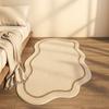 Minimalist Irregular Carpet Cream Style Bedside Carpet Coffee Table Pad Bedroom Rug  Hotel
