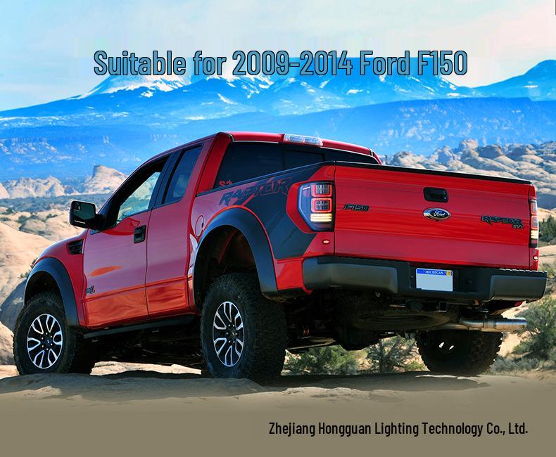 Rear LED Taillights with Sequential Turn Signal for 2009-2014 Ford F150