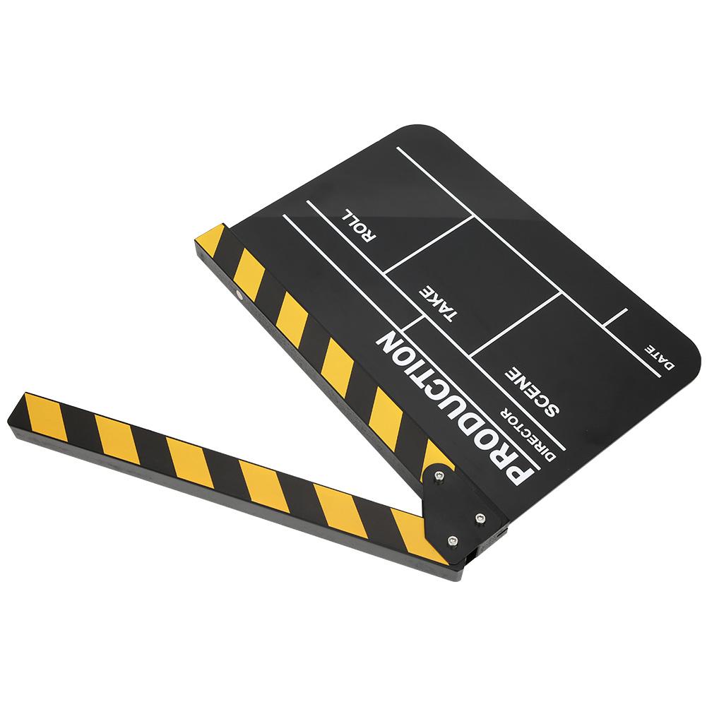 30x25CM Ciak in Acrilico Regista Professionale Film Azione Ciak Strumento per Fotografia