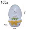 Easter Cute Glass & Resin Bunny Egg Ornaments for Window & Courtyard Decor