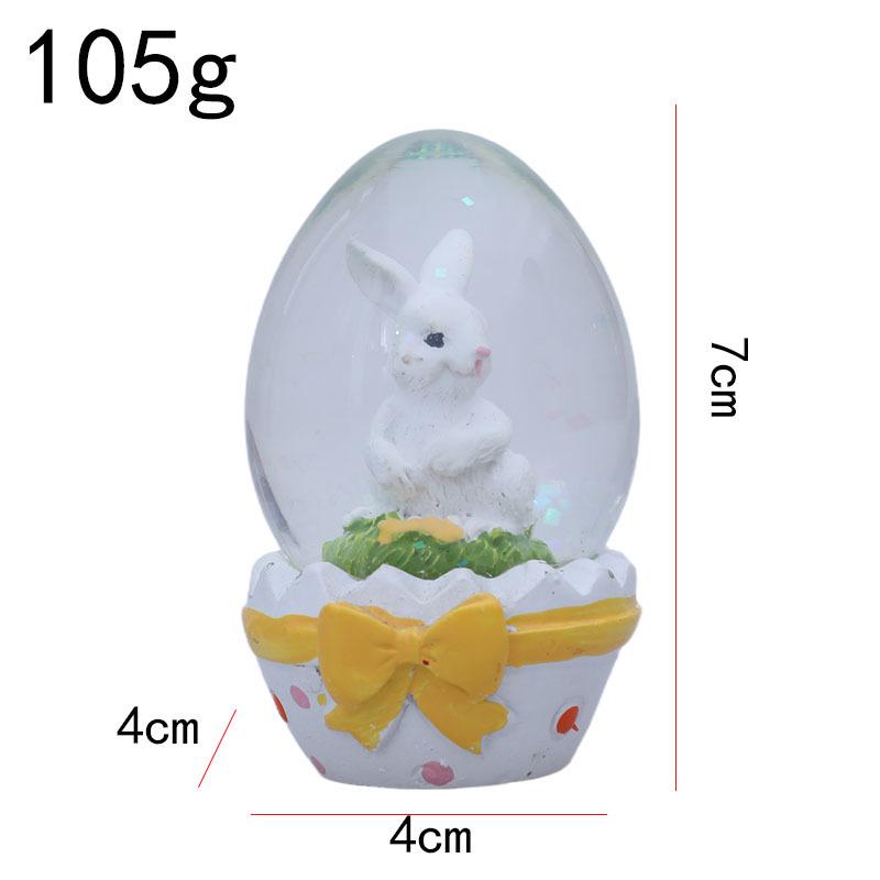 Easter Cute Glass & Resin Bunny Egg Ornaments for Window & Courtyard Decor