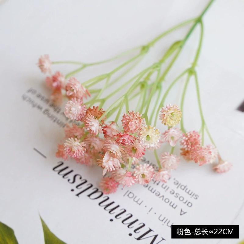 1ks měkký plastový gypsophila umělé květiny 22cm Real Touch Gypsophila Mini kytice pro svatbu domácí dekorace