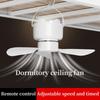 Compactly DC5V Hanging Fan Remote Operated 3Wind Gears Ceiling Fan Quiet Cooling For Home Camping Bed Tent Space