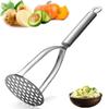 Geerow Stainless Steel Potato Baby Food Preparation Masher for Boiled Sweet and Kitchen Commercial Use Masher, Utensil, Potatoes, Eggs, Potatoes,