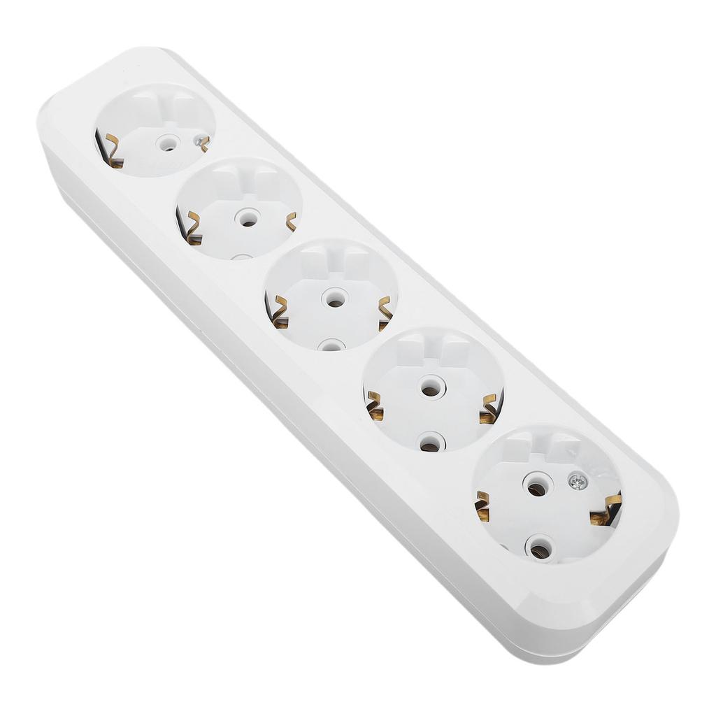 European Plug Socket Panel 16A Current Round Hole Plug Socket Wall Power Outlet Panel for Home Appliances 10 Holes