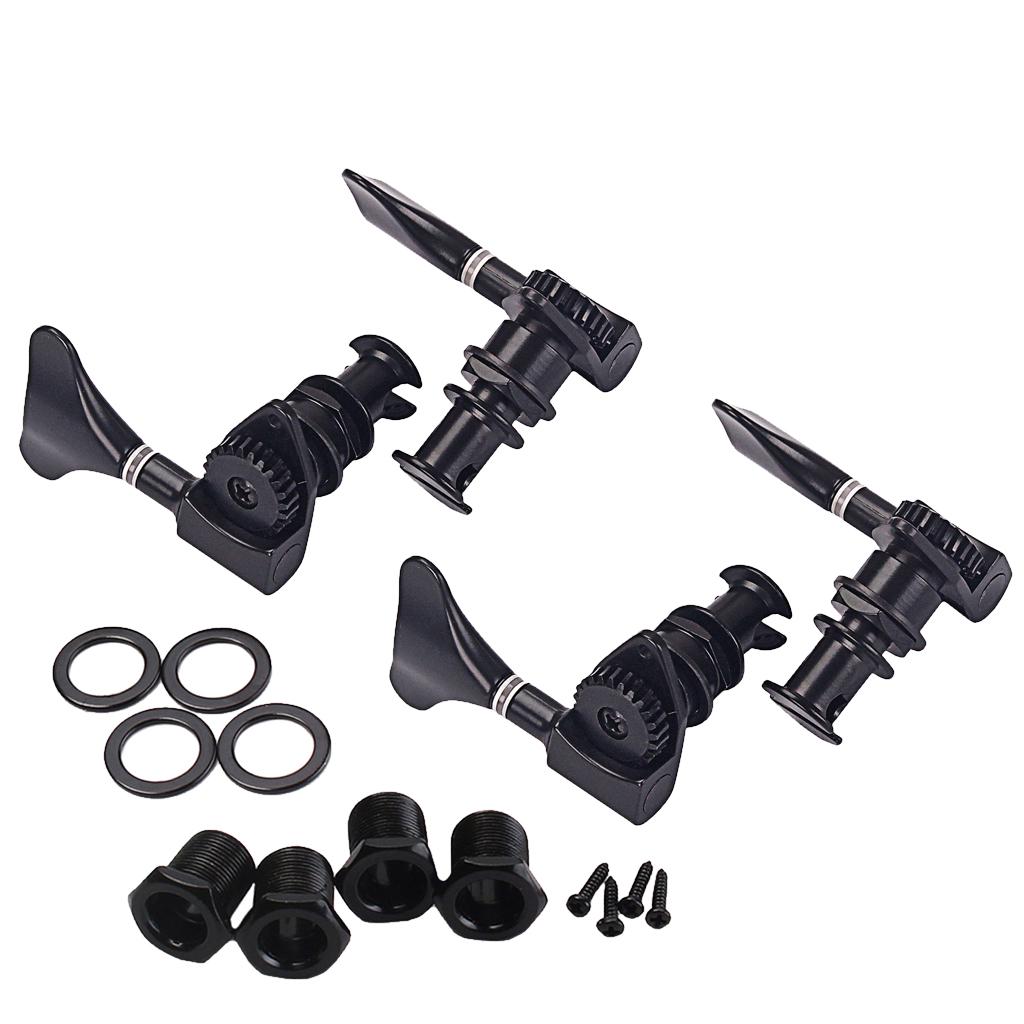 4pcs 2R2L Ukulele String Tuning Pegs Keys 1:24 Gear Ratio for Ukulele Guitar Bass Parts
