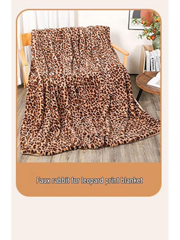 Tuscany Faux Rabbit Fur Bubble Fleece Blanket - Cozy Winter & Summer Sofa Throw