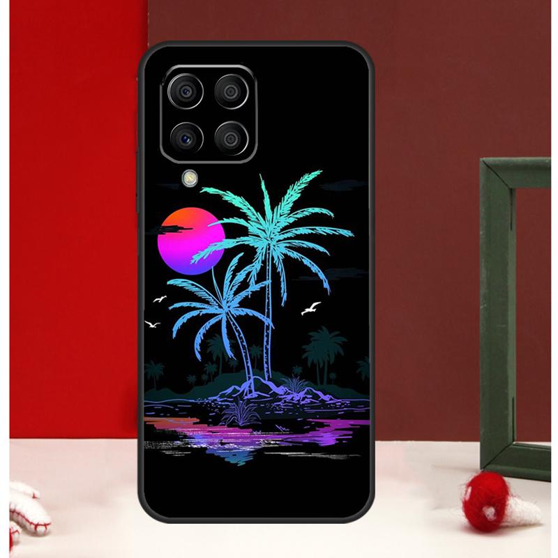 Retrowave Neon Palms Tree Case For Samsung Galaxy M12 M32 M52 M06 M16 M36 M56 M33 M15 M55 M31 M13 M14 M53 M35 M34 M54