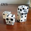 Handheld Lightweight Dice Skull for Adults, Gothic Resin Shaped Portable Running Groups 6 Sided Entertainment, Halloween Party Favors Matte