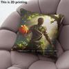 Forest Basketball Player Throw Pillow Covers Pattern Cushion Cover Suitable for Sofa Bedroom Car Pillow Cover