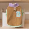 Autumn and winter pet clothes simple contrasting colors BB two-legged fleece jacket small dog Bichon teddy dog clothes
