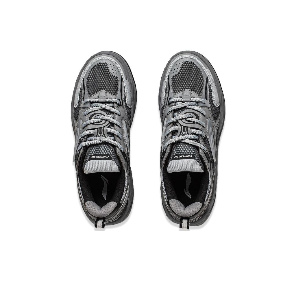 Li Ning CF Su Series Flash Star 2 удобные универсальные амортизирующие прочные низкие повседневные туфли мужские кроссовки черные серые AGLT171-4