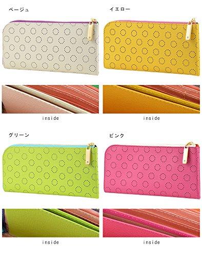 LiBERTE Zipper Long Wallet 0351046 Green L-shaped