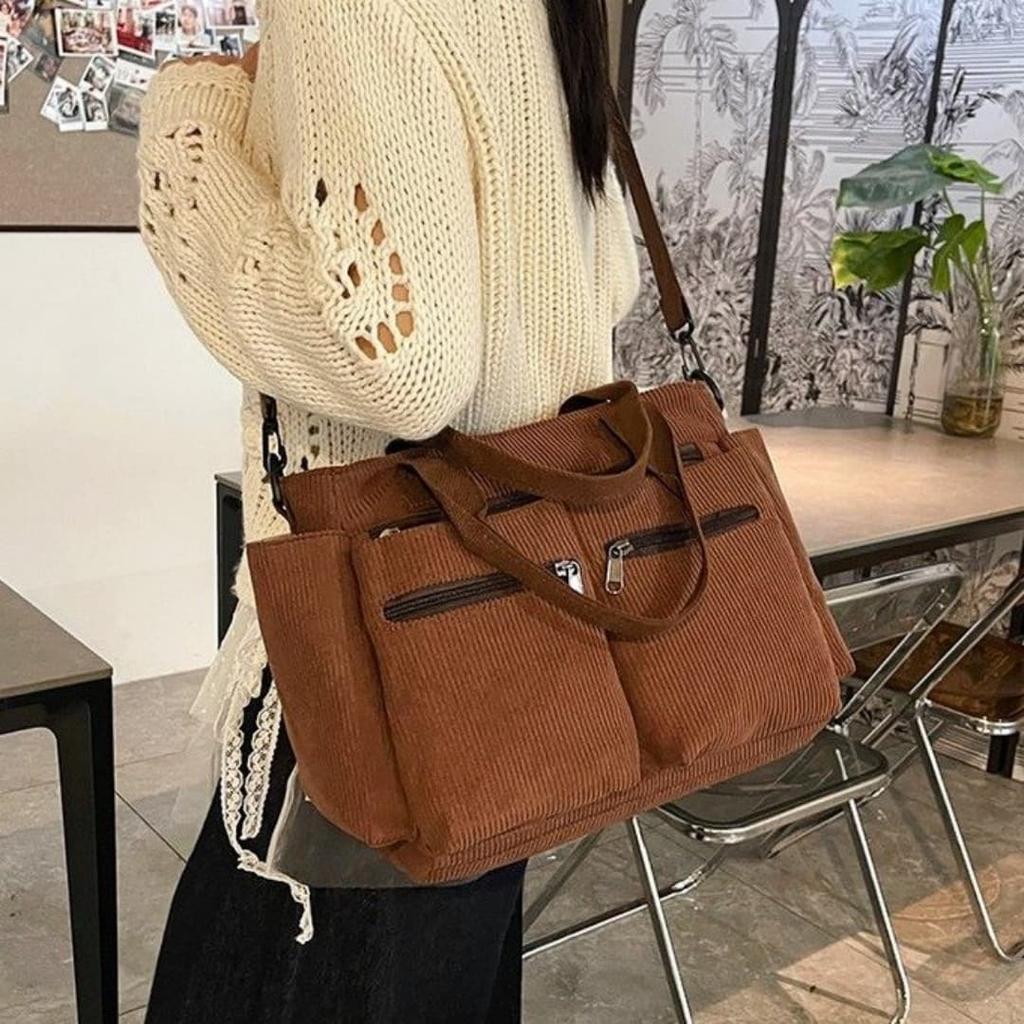 Women's Velvet Large Capacity Shoulder Messenger Bag