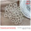 50Pcs White Purple Pink Heart Pearl Nail Decoration Hollow Charms Bulk 3D Nail Art Accessories For Women Girl Nails